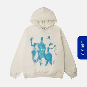 Aelfric Eden abstraction shadow print oversized hoodie